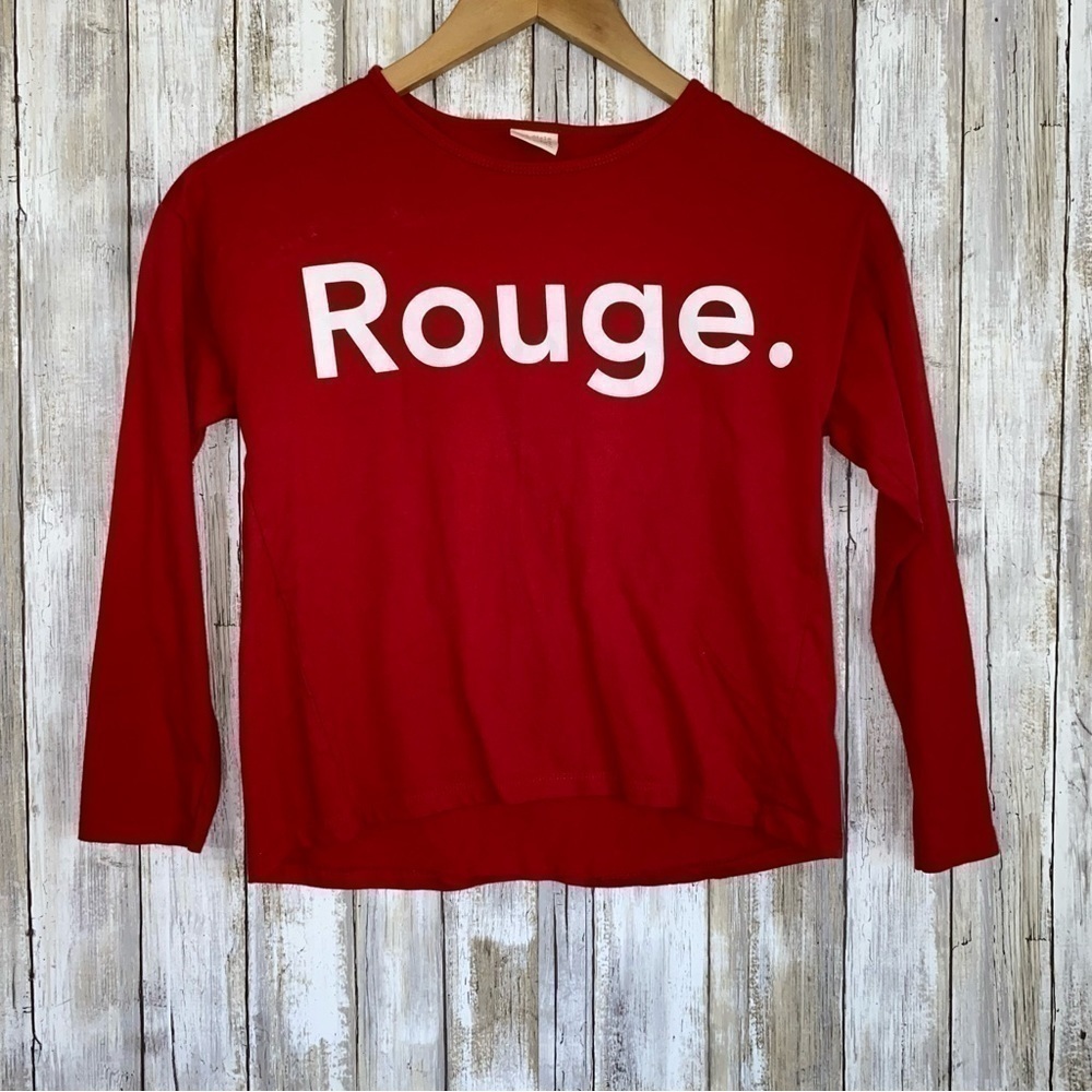 Zara Kids Red Rouge. Long Sleeve Tee
